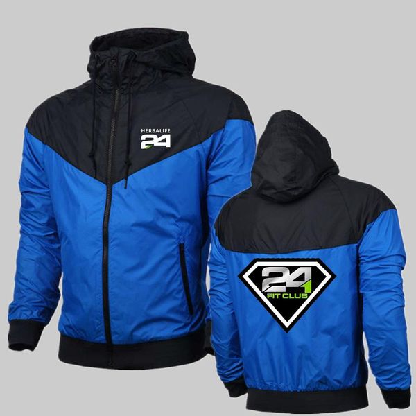 

men's hoodies & sweatshirts men hoodie jacket herbalife logo print custom made cotton splicing male long sleeve hooded man jackets wild, Black