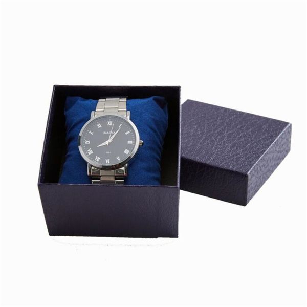 Modische Uhrenboxen, langlebige Papierhüllen für Armbänder, Armreifen, Schmuck, Armbanduhren, Vitrine mit Kissen als Geschenk