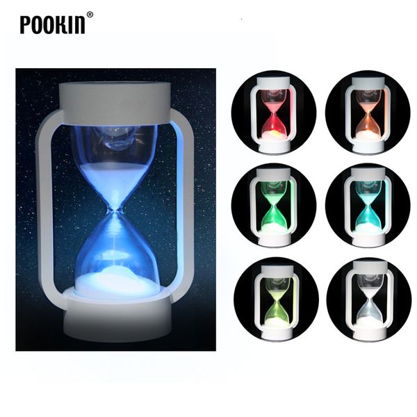 

2021 new temporizadores da areia relgio ampulheta criativo led induo sono lmpada para quarto sala estar decorao de casa luz colorida zg65