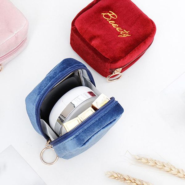 

cosmetic bags & cases women makeup bag organizer cute earphone sanitary napkins lipstick holder travel women's