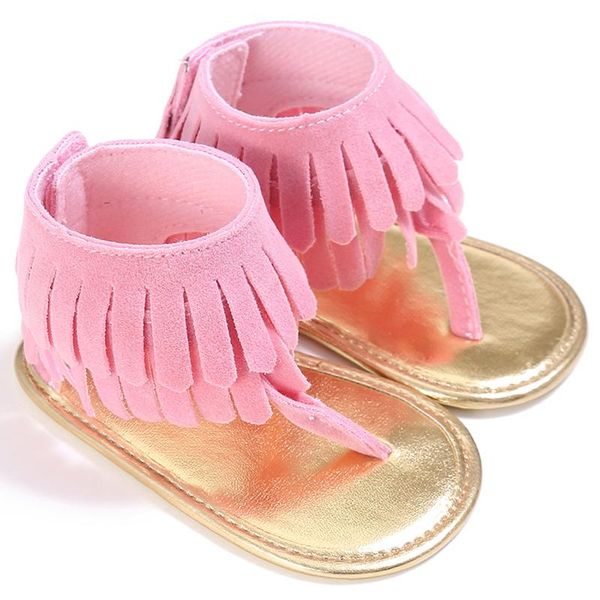 

first walkers 0-18m baby girls toddler born girl shoes tassel summer anti-slip flip flop prewalker