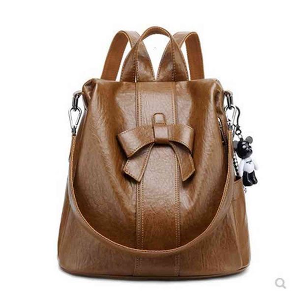 

bag 2021 autumn and winter new fashion bow backpack high capacity college wind anti theft bag