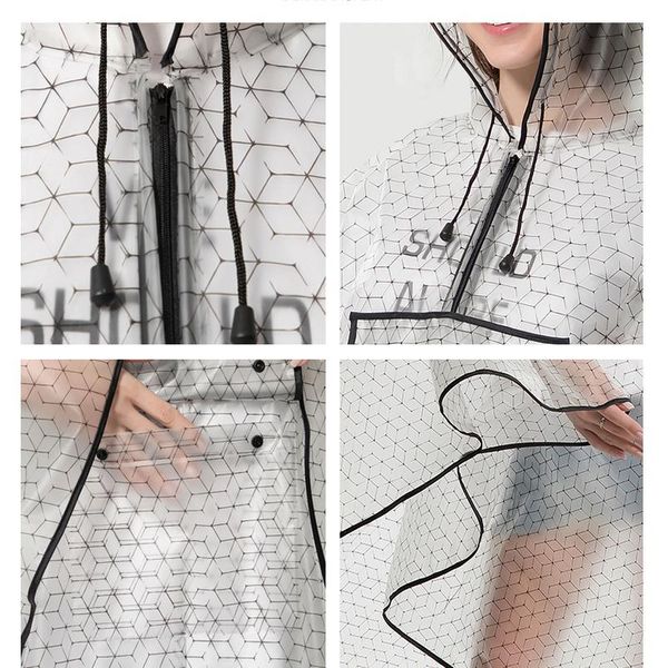 

new fashion quality waterproof reusable plastic eva women rain cape raincoat men hooded poncho for hikin jllxwj