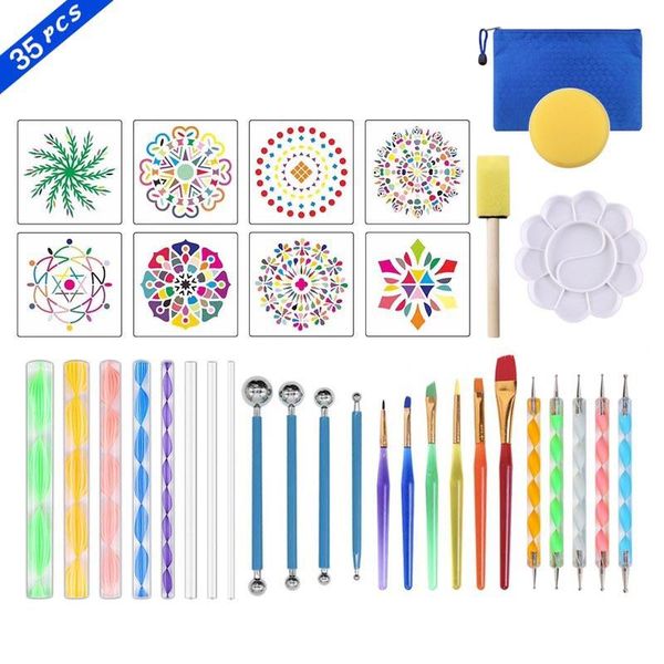 

craft tools diy mandala dotting sets painting stencils stone embossing dot kit starter drawing stylus pens art handwork