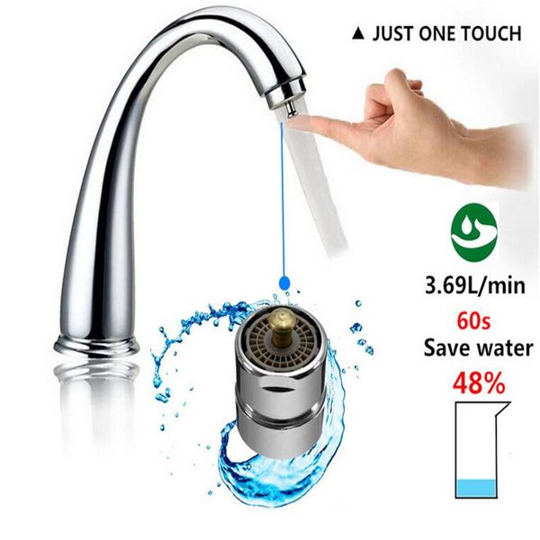 

other faucets, showers & accs 1pcs mrosaa brass one touch control faucet aerator water saving tap valve male thread 23.6mm bubbler purifier
