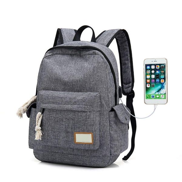 

backpack lapcollege school casual travel outdoor daypack bookbag with usb charging port for women men student