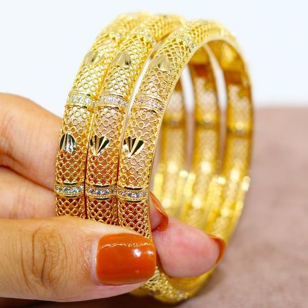 

bangle 4 pÃ§s/lote 24k dubai pulseira africano cor do ouro pulseiras para mulheres meninas etÃ­ope arÃ¡bia saudita jÃ³ias present, Black