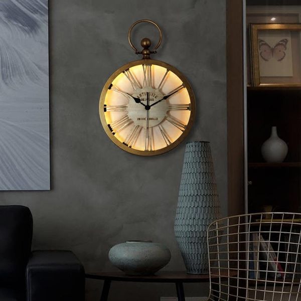 

wall clocks nordic large clock retro living room bedrooms home watches relol para casa creative decor dd55wc