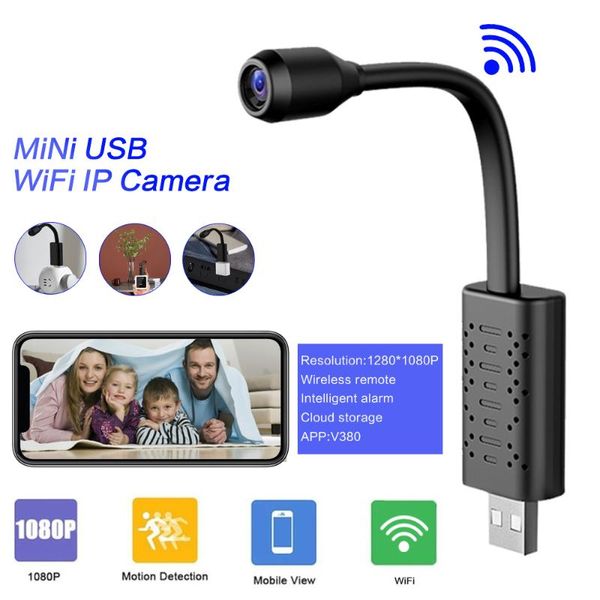 

mini cameras u21 hd smart wifi usb camera real-time surveillance ip motion detection loop recording small support tf