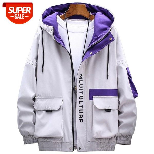 

spring autumn japanese streetwear jackets men 2020 loose hooded mens cargo bomber jackets hip hop windbreaker jaqueta masculina #yo6m, Black;brown