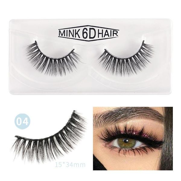 

false eyelashes 1 pair natural fake long makeup 6d mink lashes extension ldo99