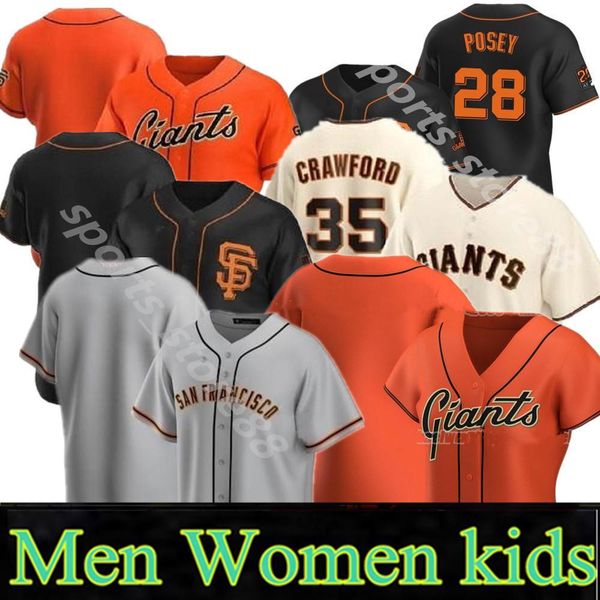 

san francisco 2020 giants buster posey baseball jersey brandon crawford kevin pillar yastrzemski longoria belt jersey men women youth, Blue;black