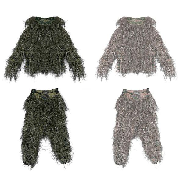 

hunting sets 5 teile/satz jagd kleidung 3d blÃ¤tter universal-bionic ghillie anzÃ¼ge camouflage fÃ¼r outdoor birdwatch, Camo