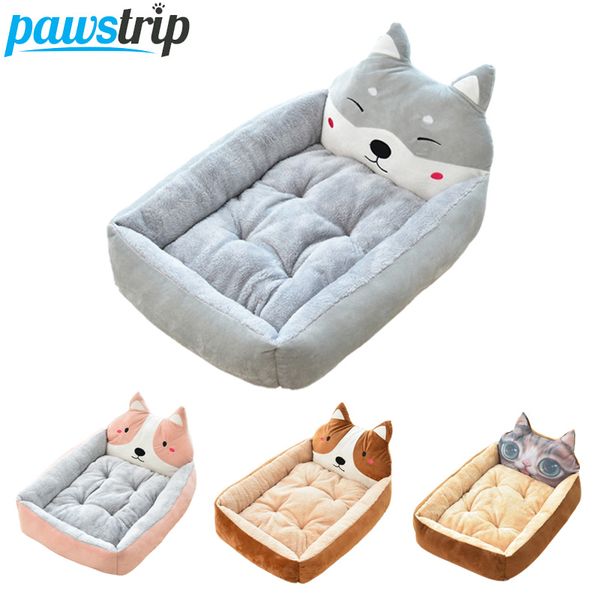 

pawstrip Cute Pet Winter Dog Bed Sofa Soft Warm Cat Bed House Cartoon Sma Dog Bed Cushion Pet Sofa For Dog Chihuahua Teddy
