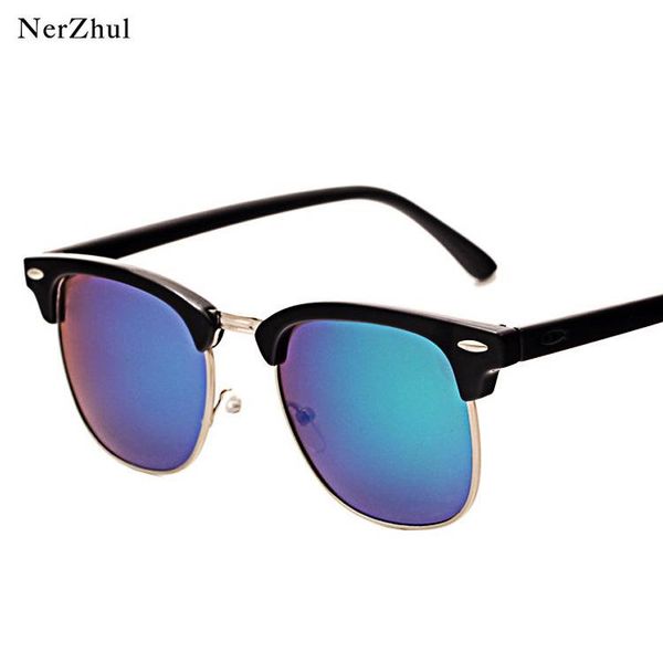 

sunglasses retro round men women oval blue vintage female male driving classic green cach03, White;black