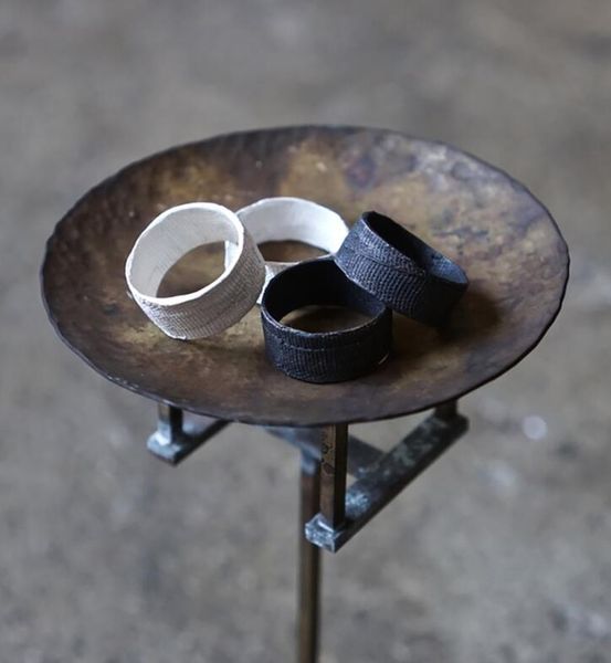 

detaj style bandage spinning cloth 925 pure silver ring men's and women's fashion personality hip hop ring