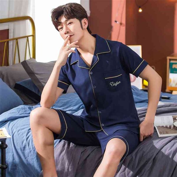 

Men's 4XL-5XL Plus Size Pamas, Cotton Short Sleeve Comfortable Sleepwear, Loungewear Set