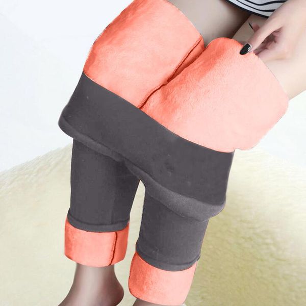 

women's pants & capris winter women leggings hight waist velvet warm solid color legging comfortable keep stretchy, Black;white