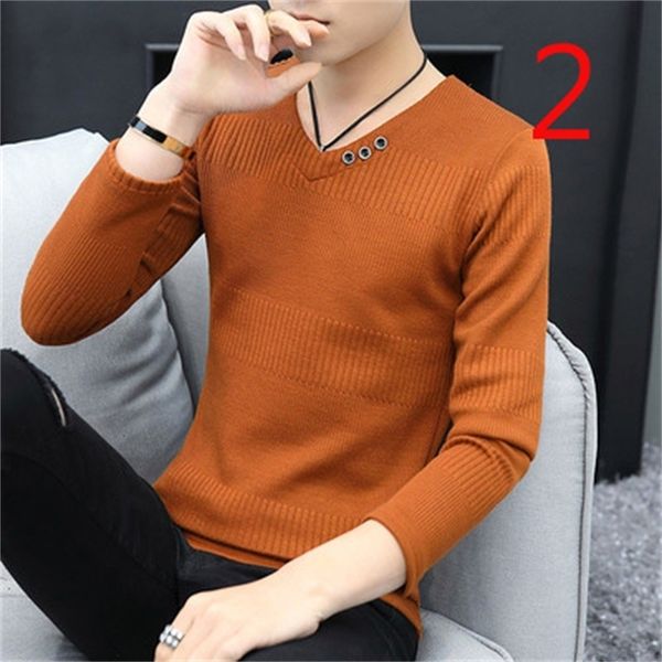 

New 2021 Warm and Comfortable Bottoming Shirt Men's Slim Pullover Half-high Collar Long-sleeved T-shirt RM6J, White;black