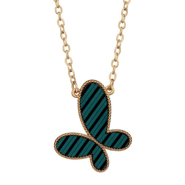 

chains fashion stripe butterfly necklace for women simple adjustment clavicle chain jewelry girlfriend gift accessories z462, Silver