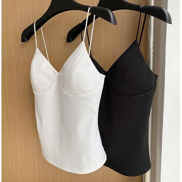 

women's tanks & camis white sling summer vest design niche wearing a short girls with chest pads tide black goth
