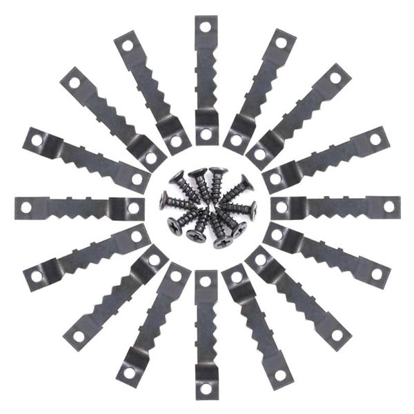 

120pcs sawtooth picture p oil painting frame hanger hooks with dual holes screws for home decorations