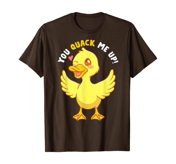 

you quack me up adorable duckling pun you crack me up t-shirt, White;black