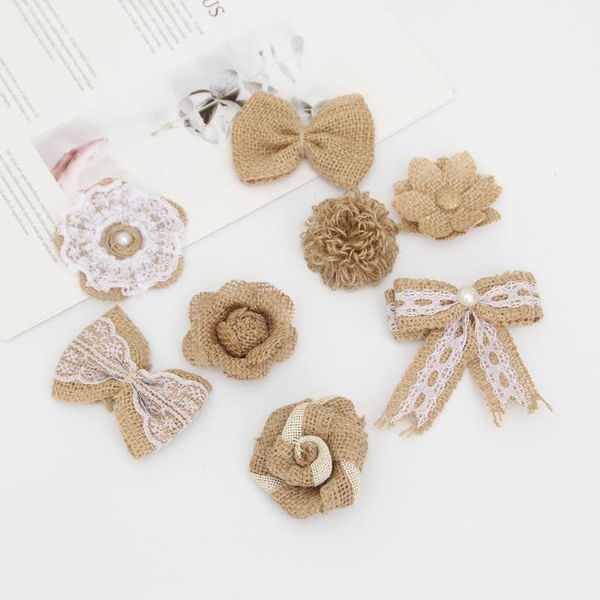 

diy linen rose flower christmas wedding party decoration clothing accessories