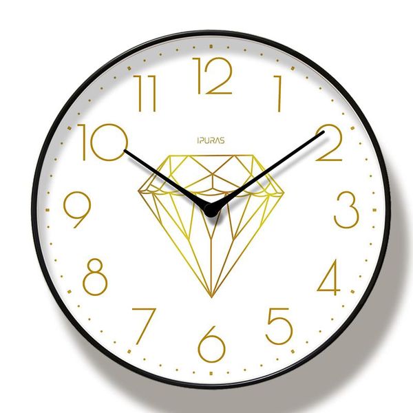 

wall clocks diamond modern silent clock living room bedroom home decor watch creative reloj cocina pared