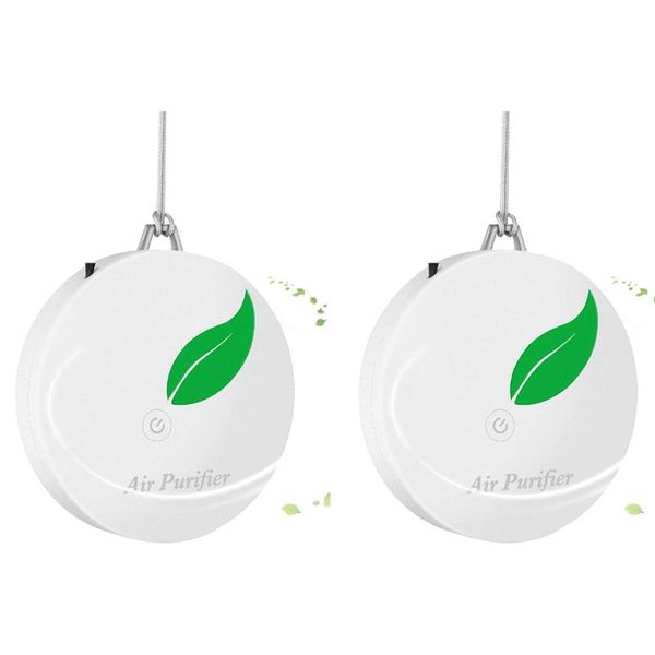 

air purifiers 2x personal wearable purifier necklace portable freshner ionizer negative ion generator for adults kids white