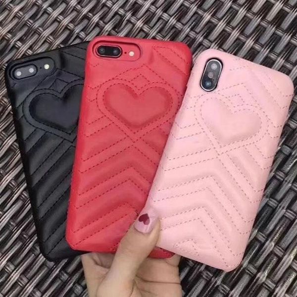 Custodia per telefono Deluxe per IPhone 12 11 12pro 11pro X Xs Max Xr 8 7 Plus Custodia per telefono in pelle Love Heart per Samsung Note10 S20 S10 plus