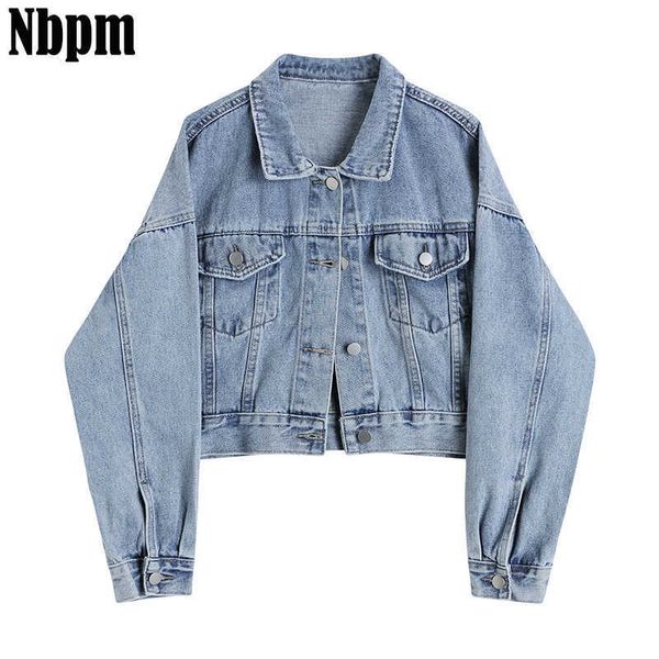 

jean jacket women clothes short denim female jacket coat korean coats spring fall jackets for women solid casual streetwear 210529, Black;brown