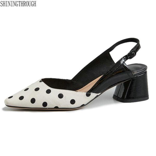

office ladies dress shoes woman classic design genuine leather women pumps fashion slingbacks shoes woman poined toe, Black