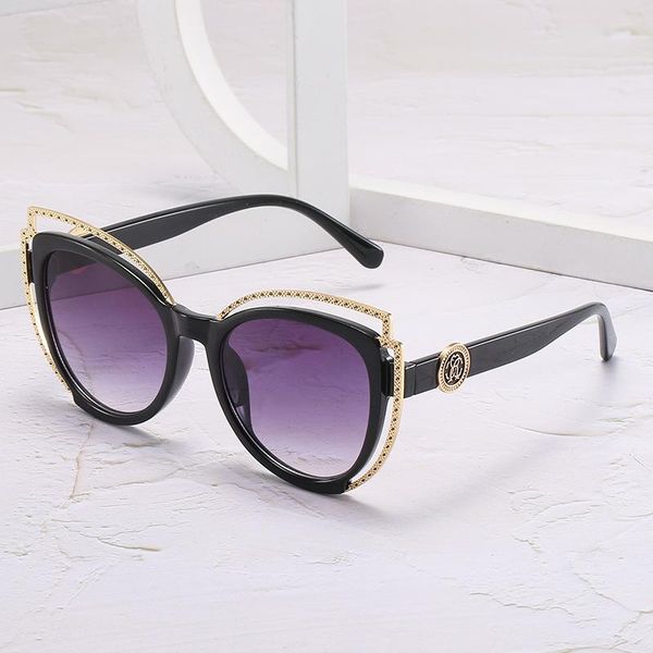 

sunglasses fashion cat eye women summer outdoor sun glasses men black eyewear uv400, White;black