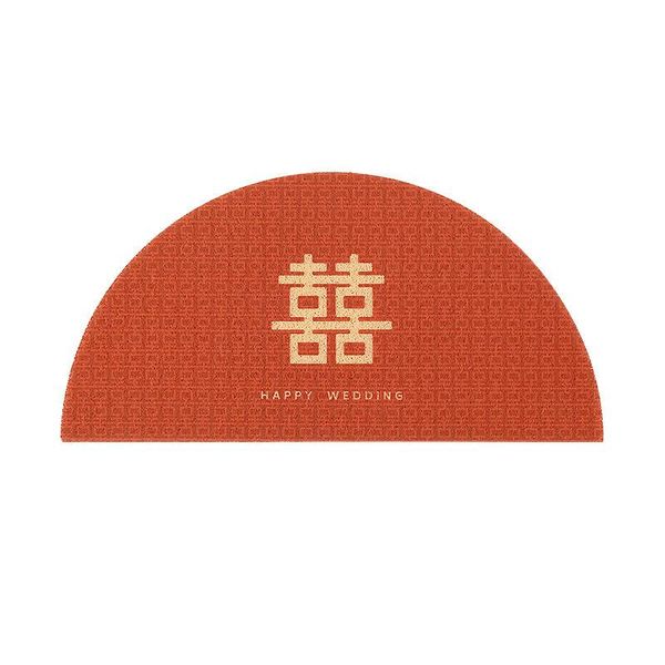 

carpets wedding floor mat entrance semicircle door xi character celebration room home non-slip doorway carpet