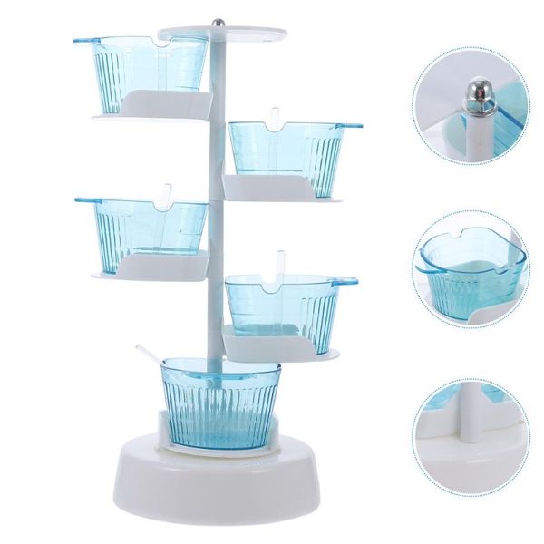 

storage bottles & jars 1pc creative seasoning jar kitchen vertical rotating spice box
