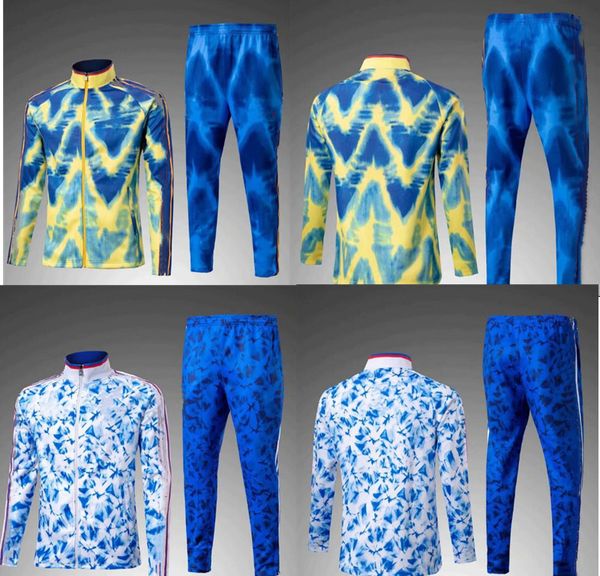 

20 21 joint version training suit lukaku rashford football jacket sportswear blue foot jogging 20/21 pogba soccer tracksuit, Black