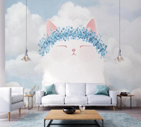 

wallpapers custom mural wallpaper 3d nordic modern cartoon children's room background wall girl bedroom