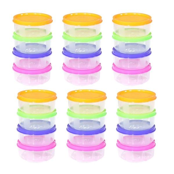 

storage bottles & jars 24 pcs 150ml mini plastic bowl food case round crisper er microwave oven available