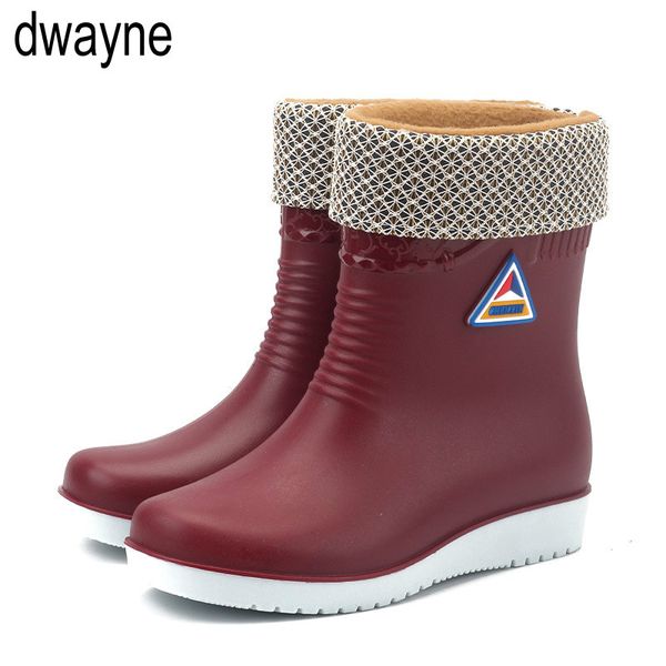 

new rubber shoes fashion rain boots girls ladies walking waterproof pvc womens boots winter woman martins rainboots 2019, Black;white