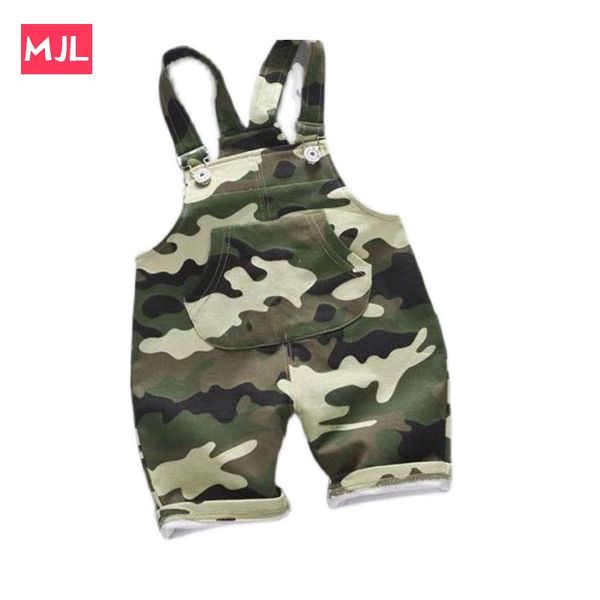 

jumpsuits mjl casual summer baby boys girls roupas camouflage infants kids children cotton overalls shorts pantalones, Blue