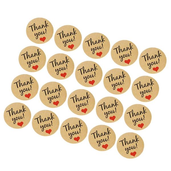 

gift wrap 20 sheets round seal cookie bag decoration decal stickers thanksgiving day supplies sealing sticker book