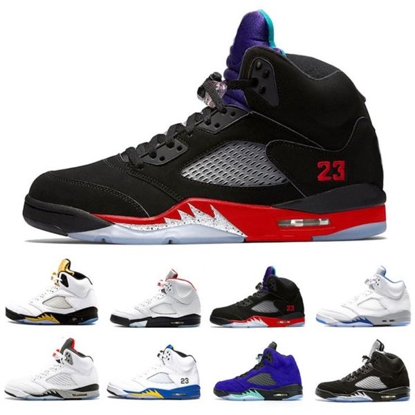 

new arrival jumpman 5 mens basketball shoes black grape metallic white cement what the stealth 2.0 5s men trainers sports sneakers