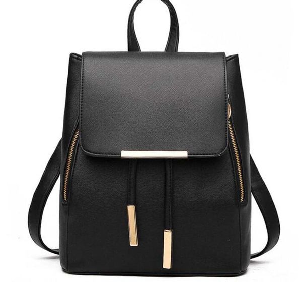 

backpack fashion style leather men women's school bags casual shoulder bag