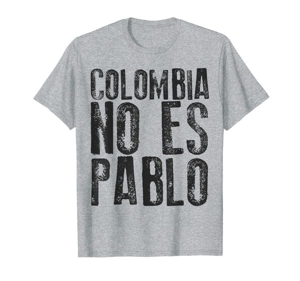 

colombia no es pablo shirt, White;black