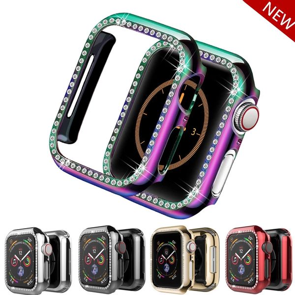 Чехлы для Apple Watch Ultra 49 мм, 41 мм, 45 мм, 44 мм, 40 мм, 42 мм, 38 мм, аксессуары, алмазный бампер, протектор, подходит для серии iwatch 8, 7, 5, 4, 3, 6