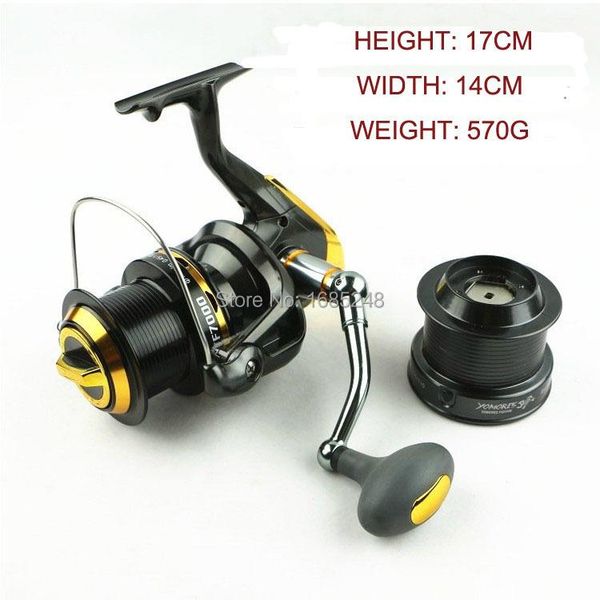 

baitcasting reels , 13bb, 8000 9000 size cnc aluminium handle, with extral spool, surf reel