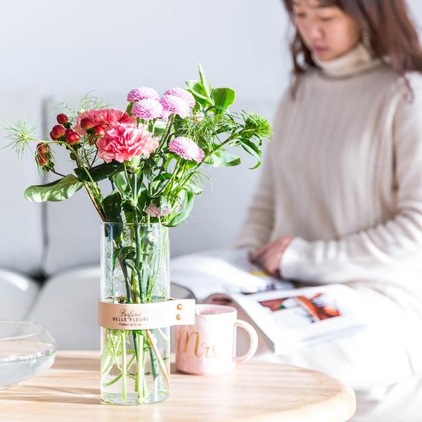 

vases mdzf european style glass vase living room decoration water bottle container