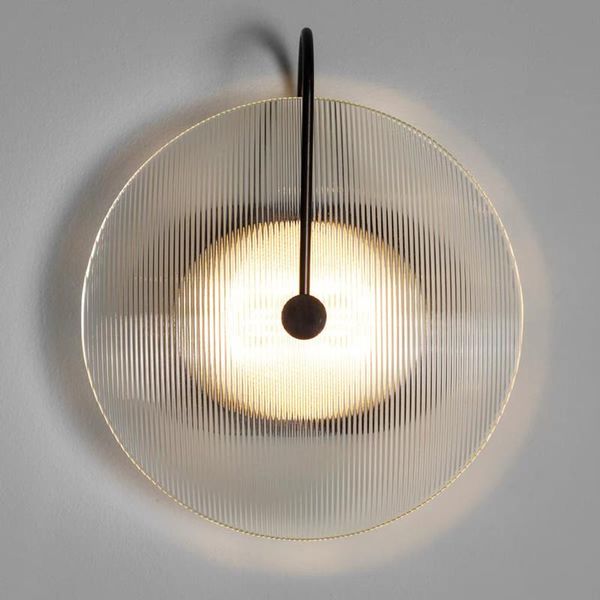 

wall lamp circular glass led corridor aisle light bedroom parlor sconce luminaire home lighting fixtures loft deco
