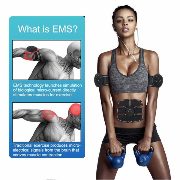 Portátil Unisex Fitness Training Fat Burning Equipamento Engrenagem Ems Muscle Stimulator